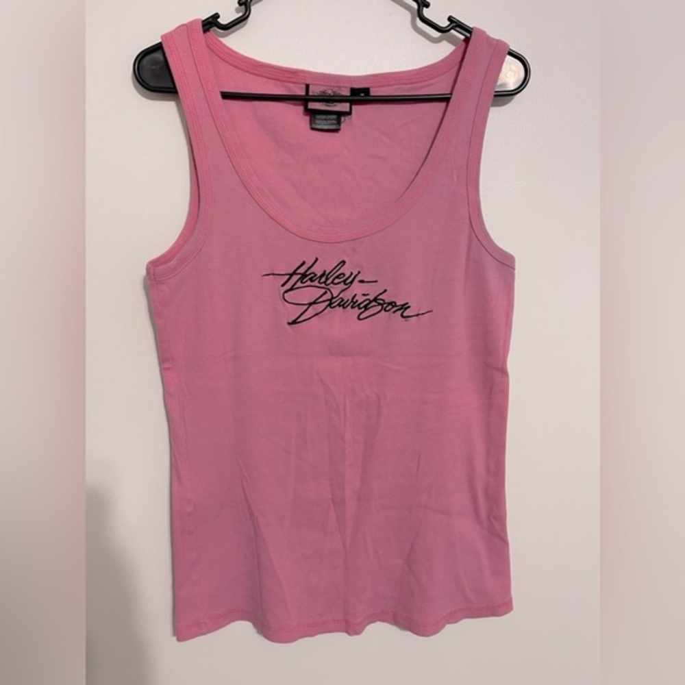 Harley-Davidson Pink Embroidered‎ Logo Plus Size Tank | Size 1W